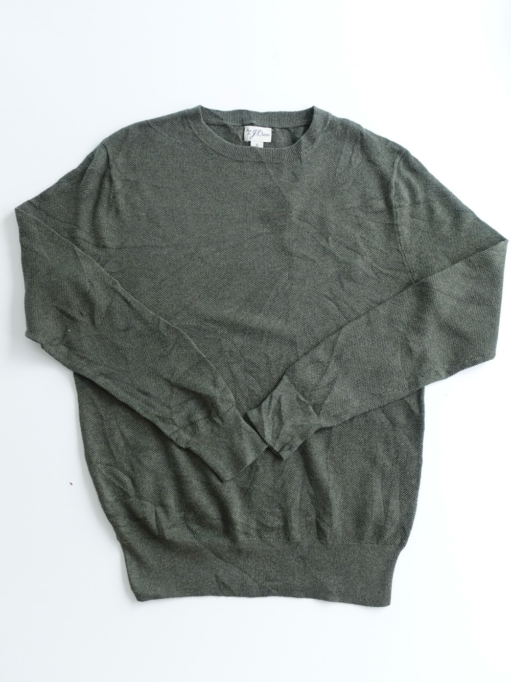 J. Crew Men's Crewneck Sweater in Olive Green | Small - Picture 1 of 7